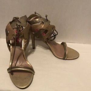 Betsey Johnson strap heels size 10, New